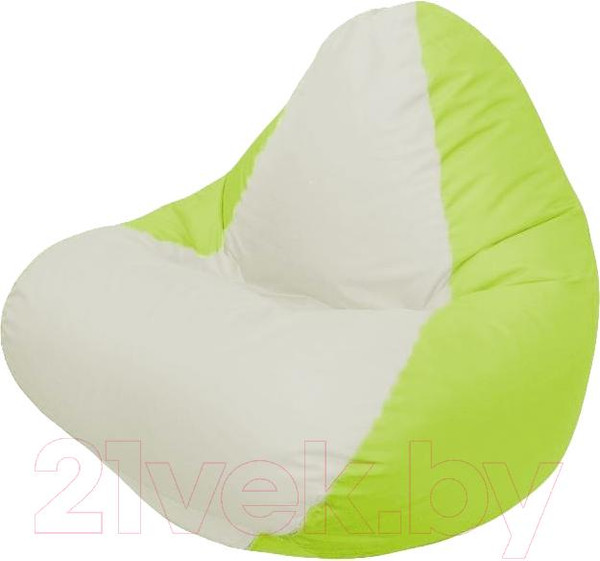 Изображение товара Бескаркасное кресло Flagman Relax Г4.1-006 (белый/салатовый)