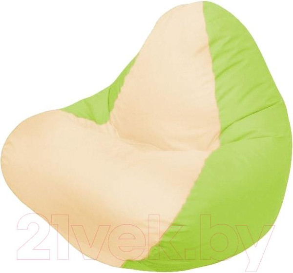 Изображение товара Бескаркасное кресло Flagman Relax Г4.1-021 (светло-бежевый/салатовый)