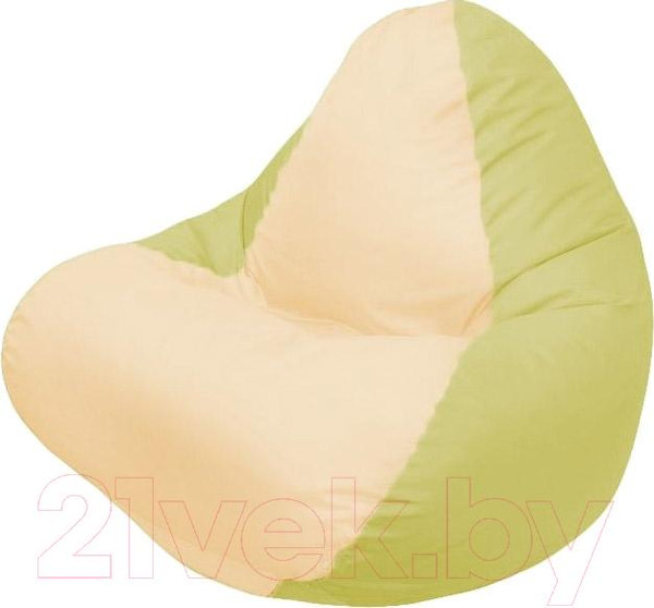 Изображение товара Бескаркасное кресло Flagman Relax Г4.1-053 (светло-бежевый/оливковый)