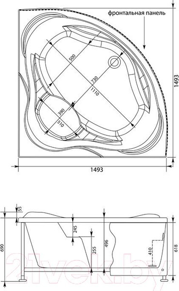 Изображение товара Ванна акриловая Aquanet Malta New 150x150