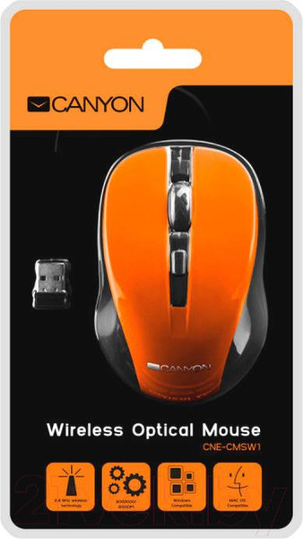 Изображение товара Мышь Canyon MW-1 / CNE-CMSW1O (оранжевый)