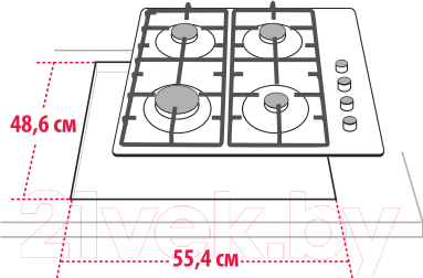 Изображение товара Газовая варочная панель GEFEST СГ СВН 2230 К23