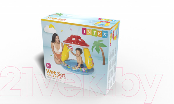 Изображение товара Надувной бассейн Intex Гриб мухомор / 57114NP (102x89)