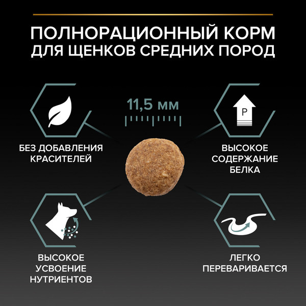 Изображение товара Сухой корм для собак Pro Plan Puppy Medium Sensitive Digestion с ягненком (12кг)