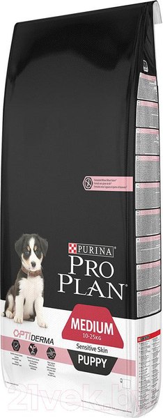 Изображение товара Сухой корм для собак Pro Plan Puppy Medium Sensitive Skin с лососем (12кг)