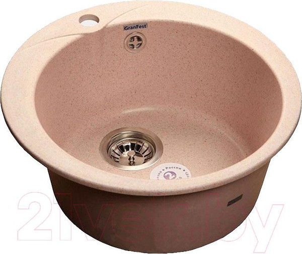 Изображение товара Мойка кухонная GranFest Rondo GF-R480 (светло-розовый)