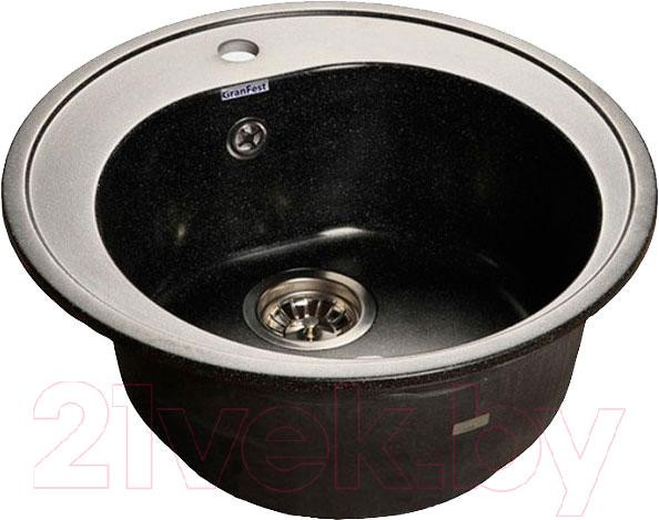 Изображение товара Мойка кухонная GranFest Rondo GF-R510 (черный)