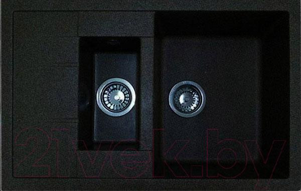 Изображение товара Мойка кухонная GranFest Quadro GF-Q775KL (черный)