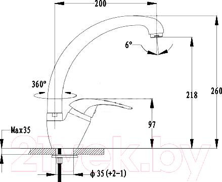 Изображение товара Смеситель GranFest 3323 (черный)