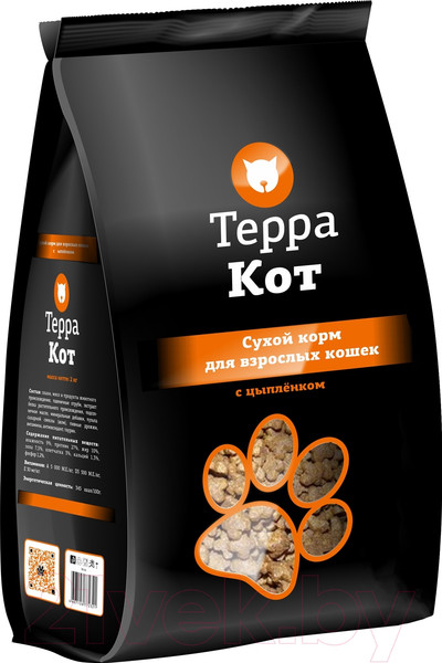 Изображение товара Сухой корм для кошек ТерраКот С цыпленком TRK009 (10 кг)