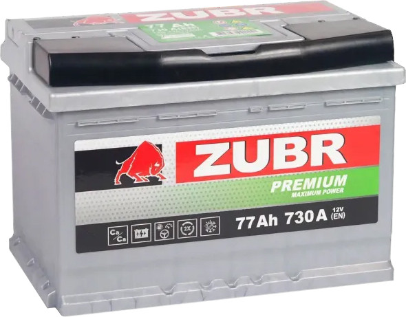 Изображение товара Автомобильный аккумулятор Zubr Premium  R+ (77 А/ч)