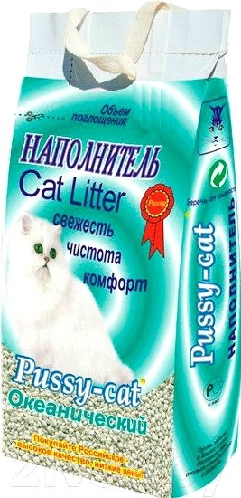 Изображение товара Наполнитель для туалета Pussy-cat Океанический / PUS008 (10л/5.2кг)