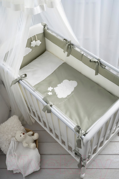 Изображение товара Комплект постельный для малышей Perina Бамбино / ББ6-01.1 (6 предметов, олива)