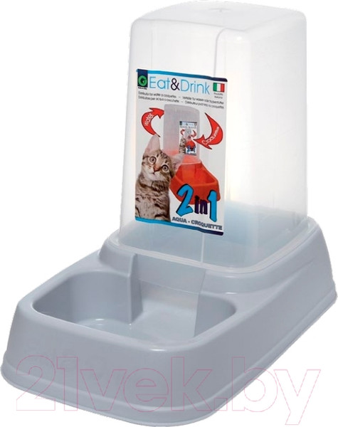 Изображение товара Кормушка механическая для животных Georplast Dispenser Eat & Drink 10091