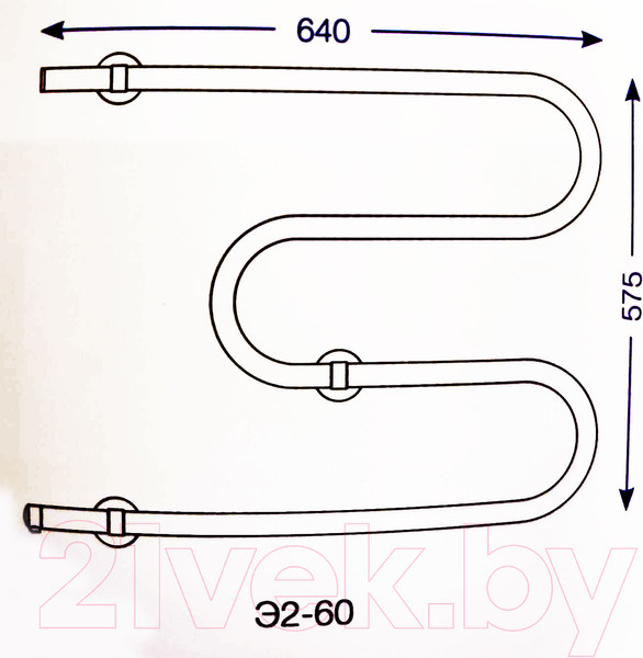 Изображение товара Полотенцесушитель электрический Gloss & Reiter Э2.60