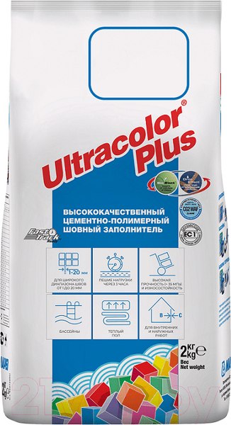 Изображение товара Фуга цементная Mapei Ultra Color Plus N112 (2кг, серый)