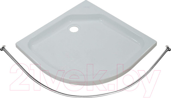 Изображение товара Карниз для душевого поддона Triton Полукруглый 90x90 (нержавеющая сталь)