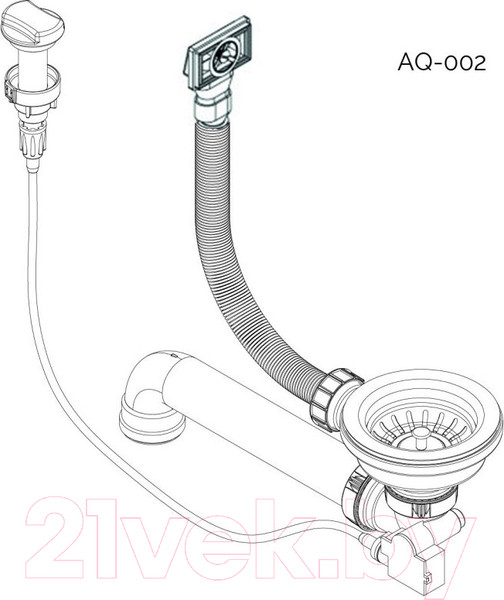 Изображение товара Мойка кухонная Aquasanita NOTUS SQ102 (альба)