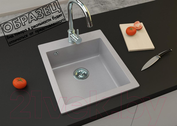 Изображение товара Мойка кухонная Aquasanita SIMPLEX SQS100 (черный металлик)