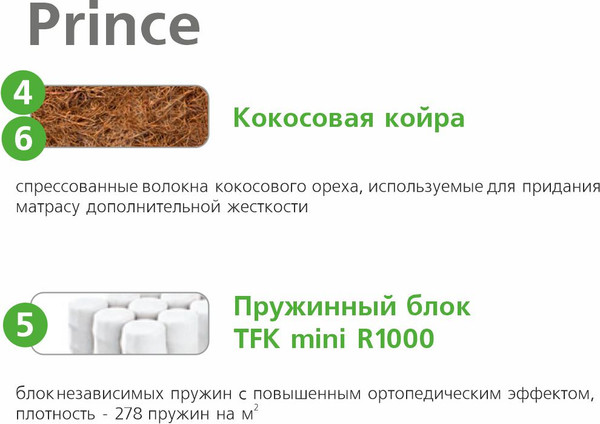 Изображение товара Матрас в кроватку Vegas Kids Prince 70x140