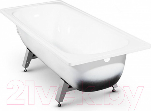 Изображение товара Ванна стальная ВИЗ Antika 140x70 (белая орхидея, с ножками)