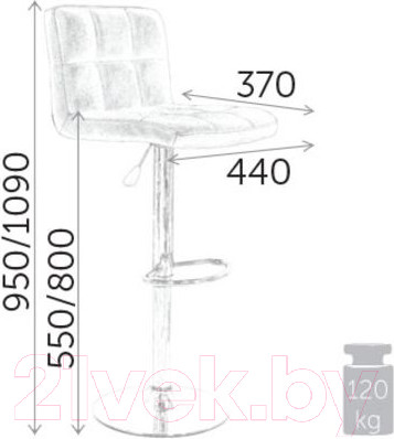 Изображение товара Стул барный AksHome Logos (белый)