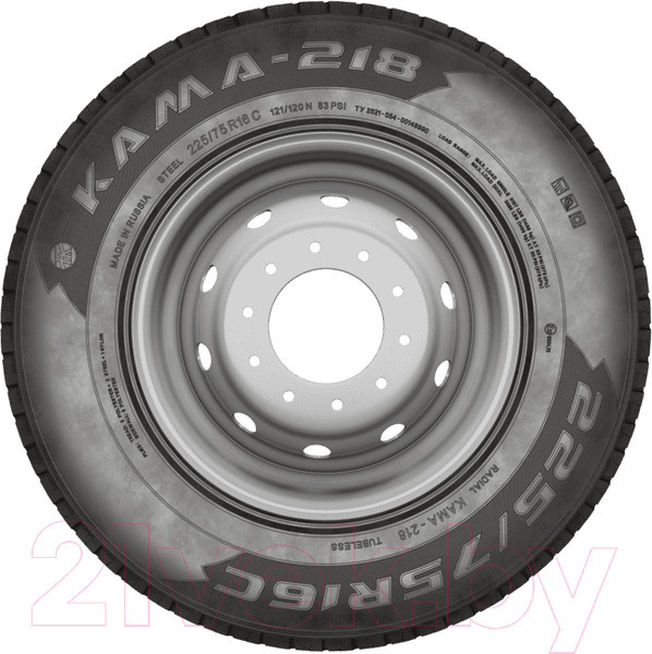 Изображение товара Всесезонная легкогрузовая шина KAMA 218 225/75R16C 121/120N