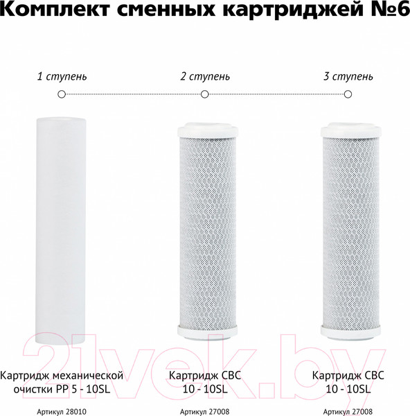 Изображение товара Комплект модулей сменных фильтрующих Гейзер 6
