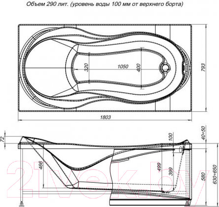 Изображение товара Экран для ванны Aquanet Grenada 180