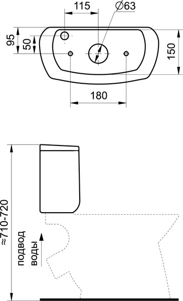 Изображение товара Унитаз напольный Santek Бриз WH202569