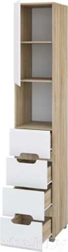 Изображение товара Шкаф-пенал Мебель-Неман Леонардо МН-026-20 (белое дерево/дуб сонома)
