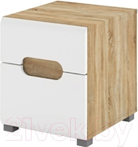 Изображение товара Прикроватная тумба Мебель-Неман Леонардо МН-026-06 (белое дерево/дуб сонома)