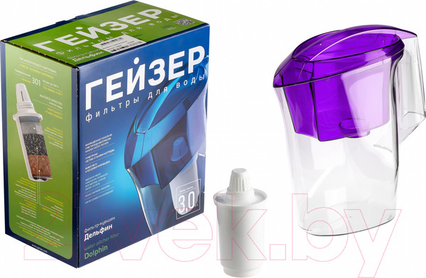 Изображение товара Фильтр-кувшин Гейзер Дельфин (сирень)