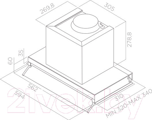 Изображение товара Вытяжка скрытая Elica Box In IX/A/60