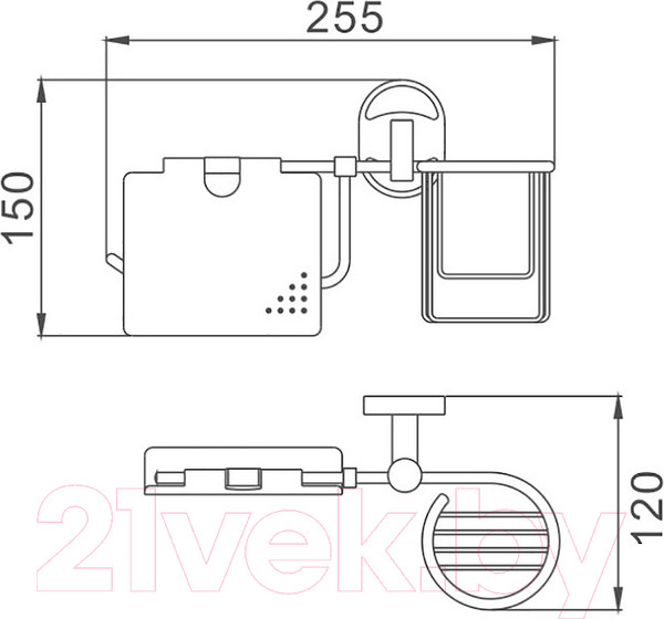 Изображение товара Держатель для туалетной бумаги Haiba HB1903-1
