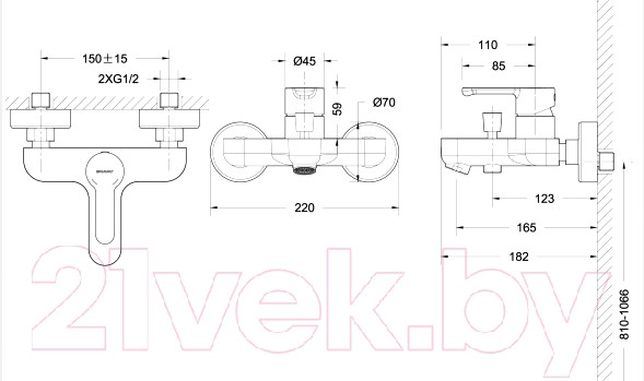 Изображение товара Смеситель Bravat Stream F63783C-01A