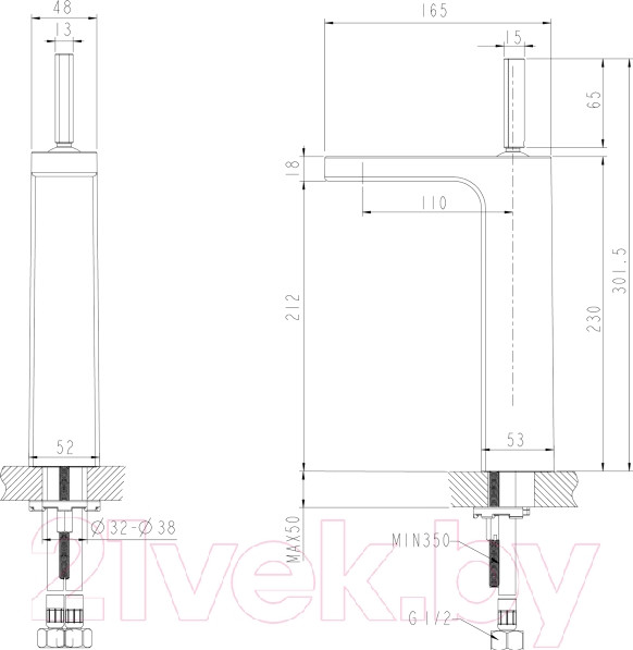 Изображение товара Смеситель Bravat Spring F179113C-A