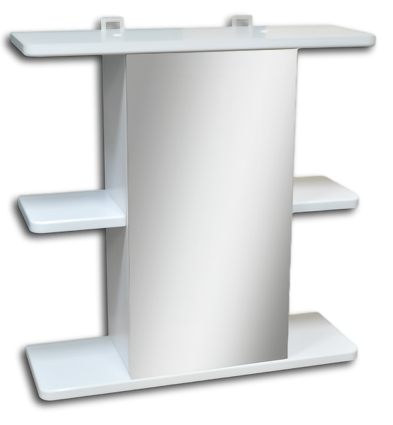 Изображение товара Шкаф с зеркалом для ванной Гамма 10 (белый, левый)