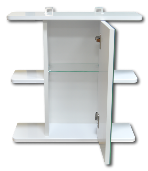 Изображение товара Шкаф с зеркалом для ванной Гамма 10 (белый, правый)