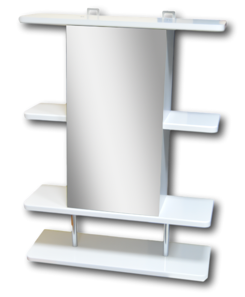 Изображение товара Шкаф с зеркалом для ванной Гамма 10/1 (белый, правый)