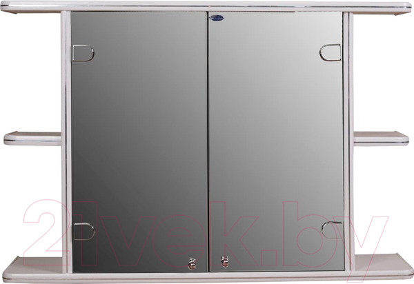 Изображение товара Шкаф с зеркалом для ванной Гамма 11 (белый)