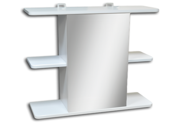 Изображение товара Шкаф с зеркалом для ванной Гамма 15 (белый, левый)