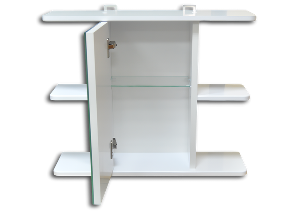 Изображение товара Шкаф с зеркалом для ванной Гамма 15 (белый, левый)