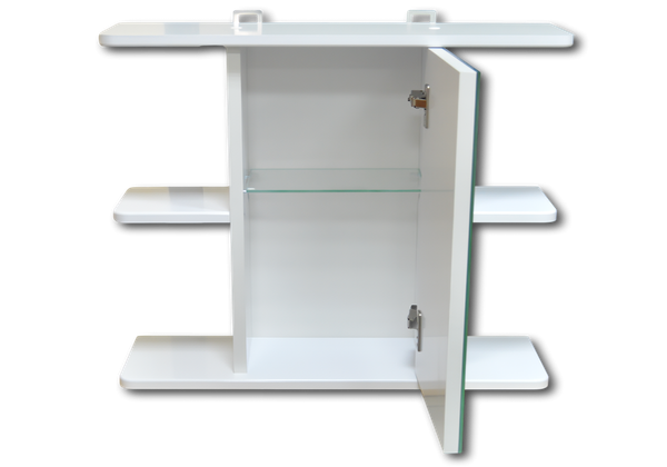 Изображение товара Шкаф с зеркалом для ванной Гамма 15 (белый, правый)