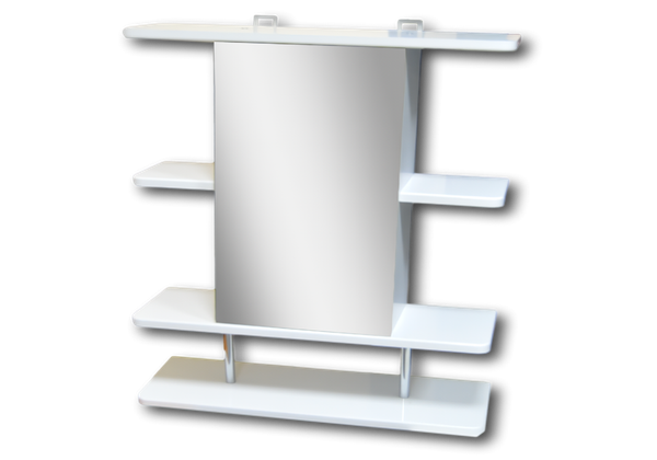 Изображение товара Шкаф с зеркалом для ванной Гамма 15/1 (белый, правый)