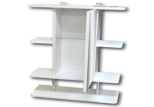 Изображение товара Шкаф с зеркалом для ванной Гамма 15/1 (белый, правый)