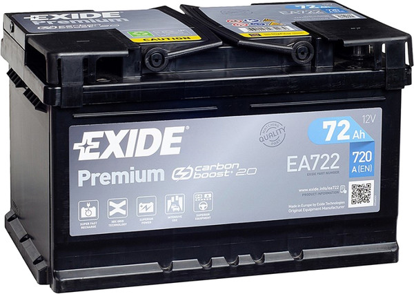 Изображение товара Автомобильный аккумулятор Exide Premium EA722 (72 А/ч)