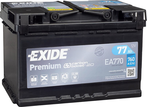 Изображение товара Автомобильный аккумулятор Exide Premium EA770 (77 А/ч)