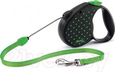 Изображение товара Поводок-рулетка Flexi Color Dots FLX443 (M, зеленый)