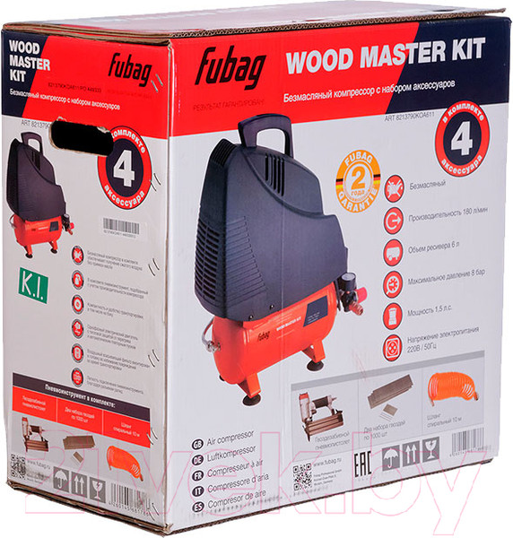 Изображение товара Воздушный компрессор Fubag Wood Master Kit OL195/6 (646035)